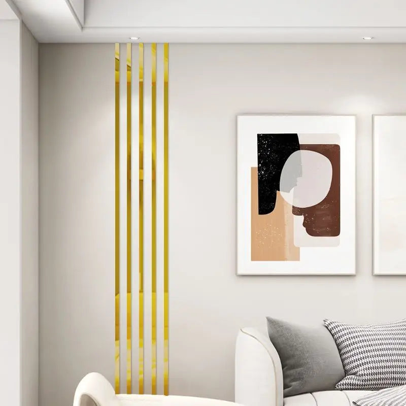 ruban décoratif adhésif acrylique noir effet miroir 3d bande cadre moderne mur intérieur