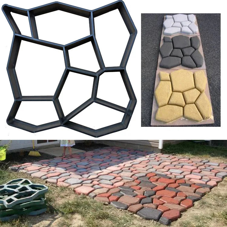 moule pavés hexagonaux moderne noir géométrique pratique réutilisable guide d'utilisation