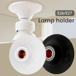 support ampoule e26 e27 vis blanc noir moderne base lampe ab