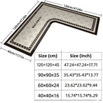 tapis sol moderne minimaliste gris clair noir motif géométrique adhésif durable polyester vinyle