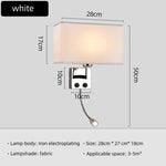 lampe murale moderne LED beige tissu fixée mur éclairage chambre salle manger