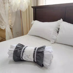 coussin vintage dentelle blanche rose beige gris opacité anti décubitus amovible lavable invisible zipper