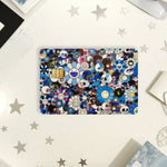 autocollants imperméables cartes credit debit transport multicolore floral popart adhésifs portefeuilles cartes modernes