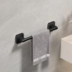porte serviettes mural adhésif noir moderne sans perçage rack serviettes cuisine salle bain support