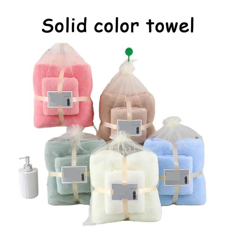 serviette face absorption rapide toilette polyester coton rose beige vert blanc bleu violet douce