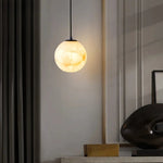 lampe suspendue moderne marbre blanc beige salon chambre 10cm 12cm 15cm