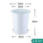 pots fleurs orchidée double couche aeration moderne boucle rotative blancintérieur trous base