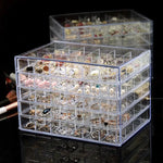 boîte rangement bijoux transparente moderne 120 boîtes grilles compartiments organisateur pratique