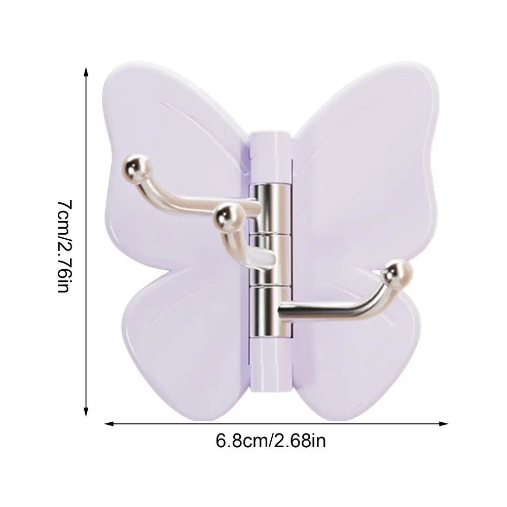 porte serviettes papillon adhésifs moderne blanc jaune rose violet décoration salle bain accessoireversible légère