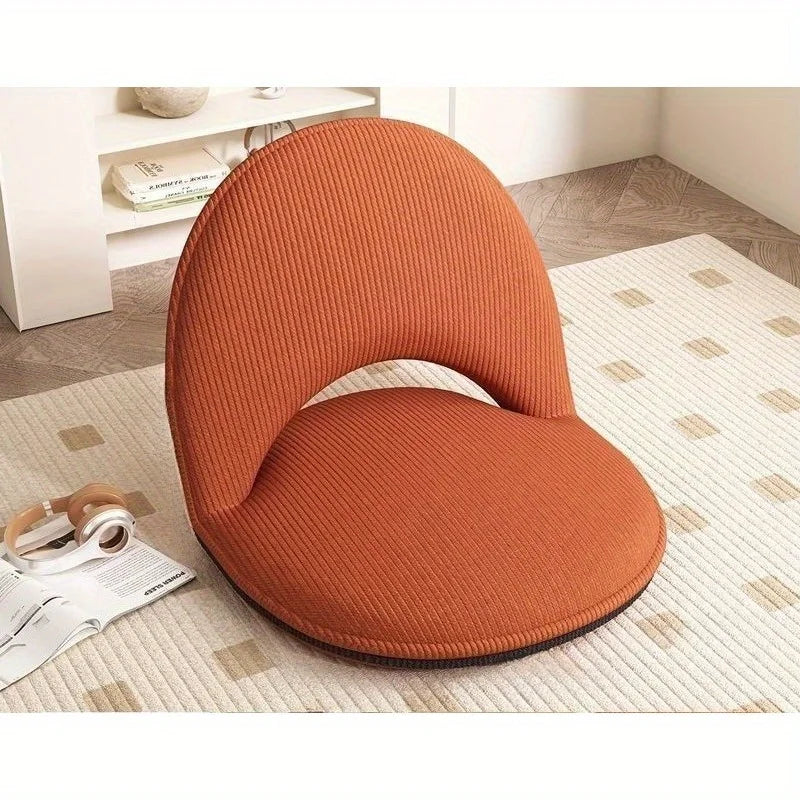 fauteuil sol moderne orange rayures horizontales confortable tapis livre lampe jouets plateau objetos