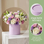 vase moderne vert pastel rose clair acrylique fleurs artificielles élégant mariage décoration table opaque