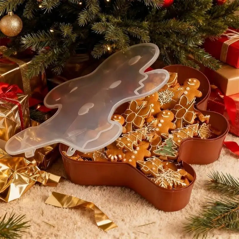 moule biscuits noël transparent moderne bleu blanc rose arbre bonhomme neige