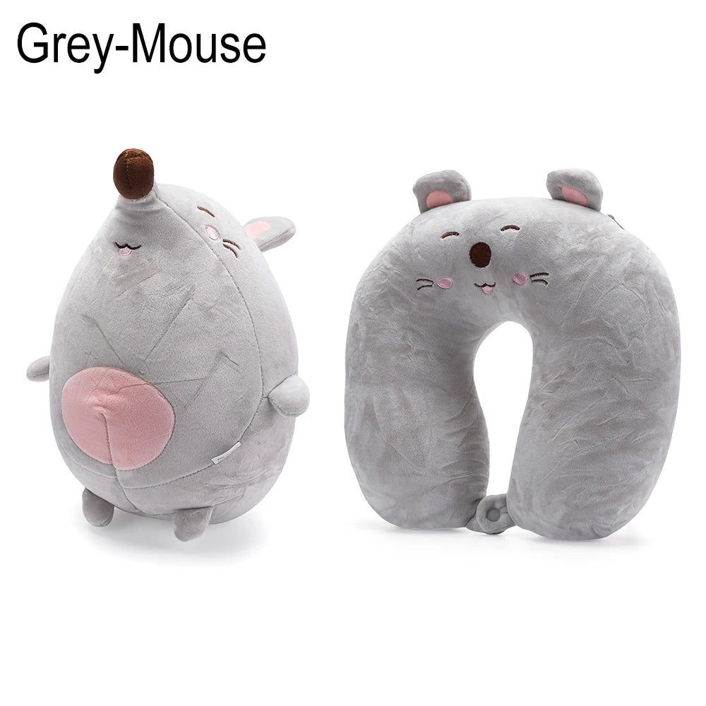oreillers voyage forme mousse mémoire forme animaux doux moelleux coussins nuque multifonctionnels