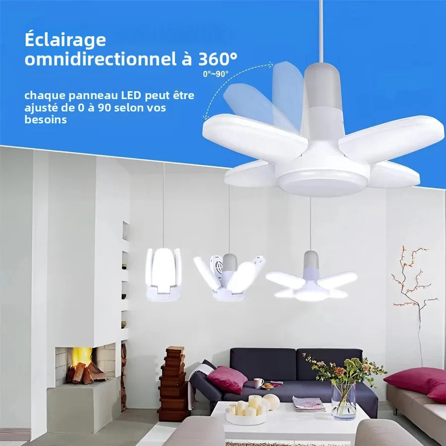 lampe led pliable réglable moderne minimaliste blanc blanc chaud motifs fleurs fixations base e27