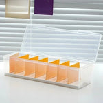 boîte rangement transparente moderne compartiments plastique empilable articles divers