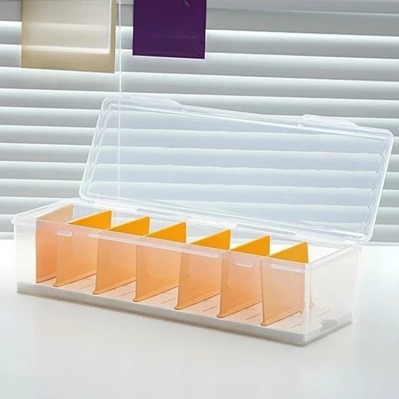 boîte rangement transparente moderne compartiments plastique empilable articles divers