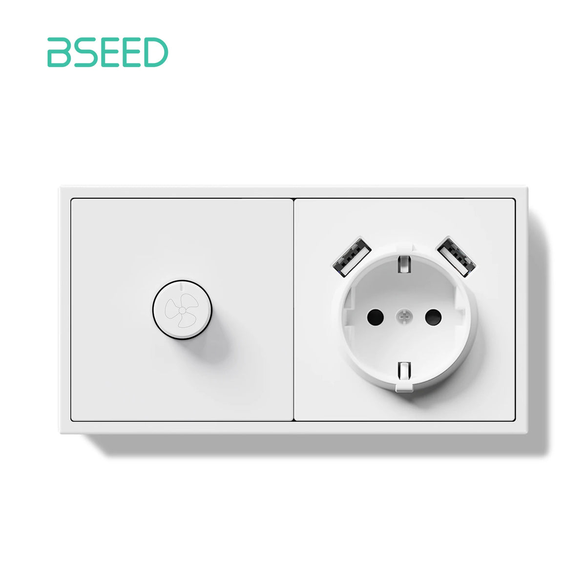 interrupteur rotatif blanc noir gris moderne minimaliste 80x80mm vis certification fcc rohs
