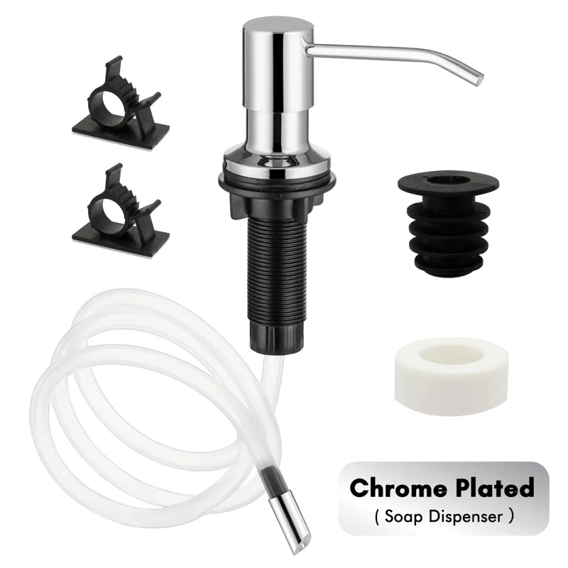 distributeur savon liquide or moderne acier inoxydable facile vis fixations kit extension évier