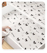Papier protection meuble adhésif motif chats coeurs HELLO KITTY rose clair 300x30cm