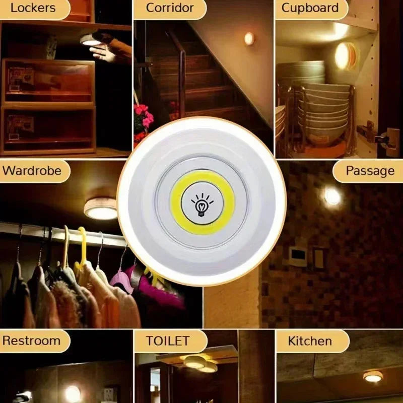 lumière led veilleuse blanc adhésive télécommande moderne batterie intangible leds