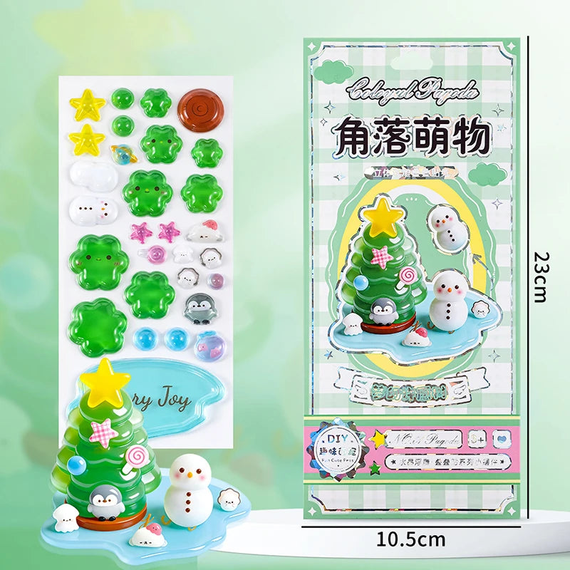 jouets construction 3d multicolores motifs animaux textures brillantes adhésif kawaii enfantin pièces base plate