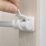 clip tringle rideau réglable blanc moderne auto adhésif support mural sans clous tige rideau