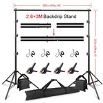 support fond photo noir lisse moderne clips tringles sac transport 300cm 260cm photo studio