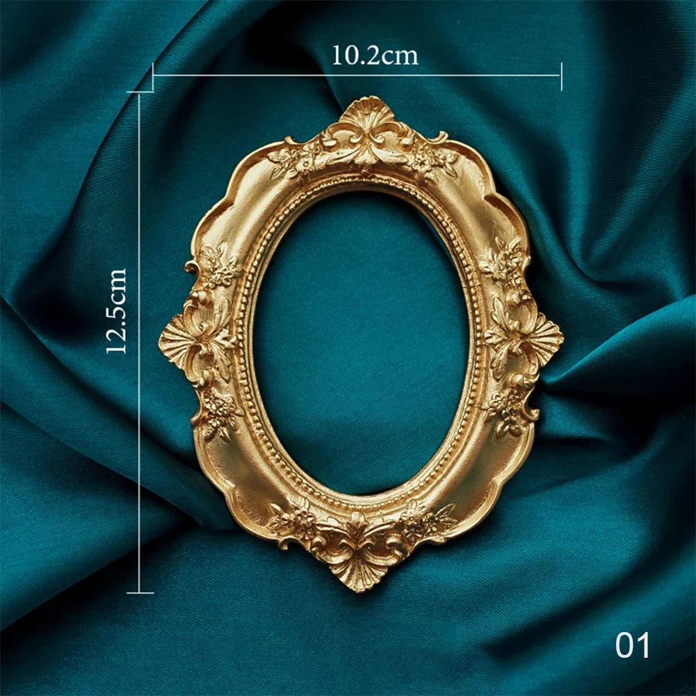 cadres photo ornementaux relief floral bijoux vintage baroque posés studio photographie
