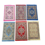 tapis ornements floraux géométriques classique rouge bleu rose beige vert adhésif poupées accessoire
