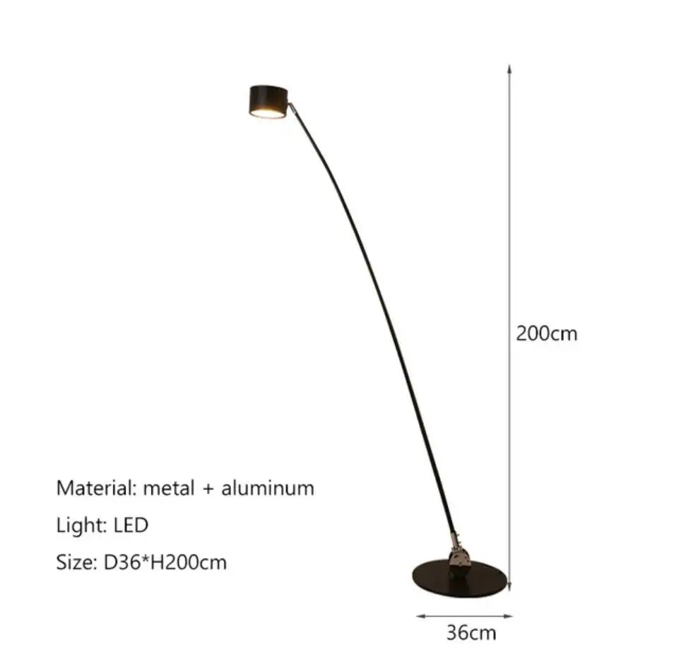 lampe sol moderne led noire 6w 10w 90v 260v interrupteur bouton chambre salonhôtel