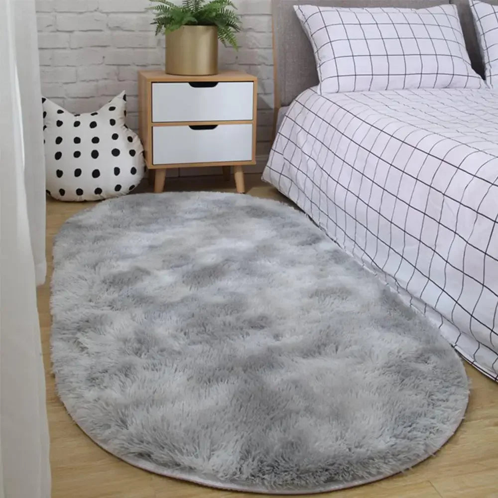 tapis moelleux peluche rose gris beige violet moderne salon chambre antidérapant polyester 40x60cm
