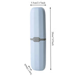 organiseur brosse dents réutilisable étui clip moderne gris blanc bleu clair texture mat portable