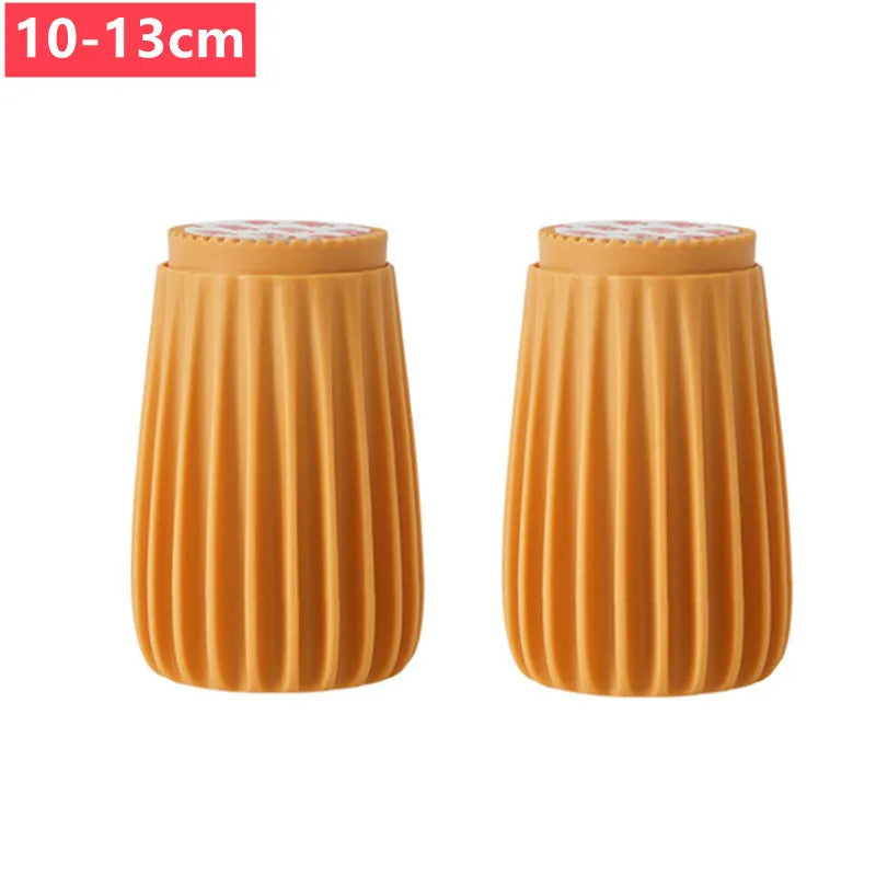 protections antitremblement adhésives pieds meubles jaune marron riblées cannelées modernes minimalistes 8cm 10 13cm