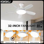 ventilateur moderne blanc lumière led télécommande fixations silencieux variateur intensité