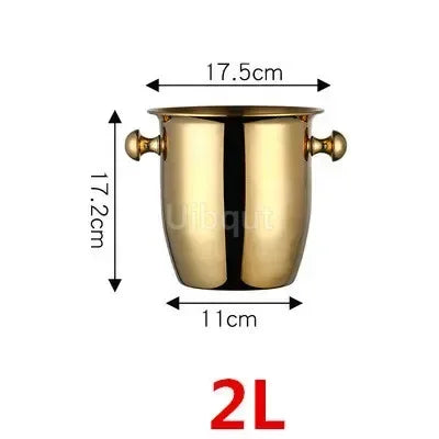 cuve vin acier inoxydable poignées vin whisky champagne seau glace