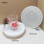 assiette étoile blanc silicone classique support osier bougie fleur corbeille