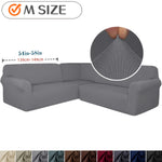 couvre canapé angle bleu marine uni moderne lavable machine 97cm 110cm