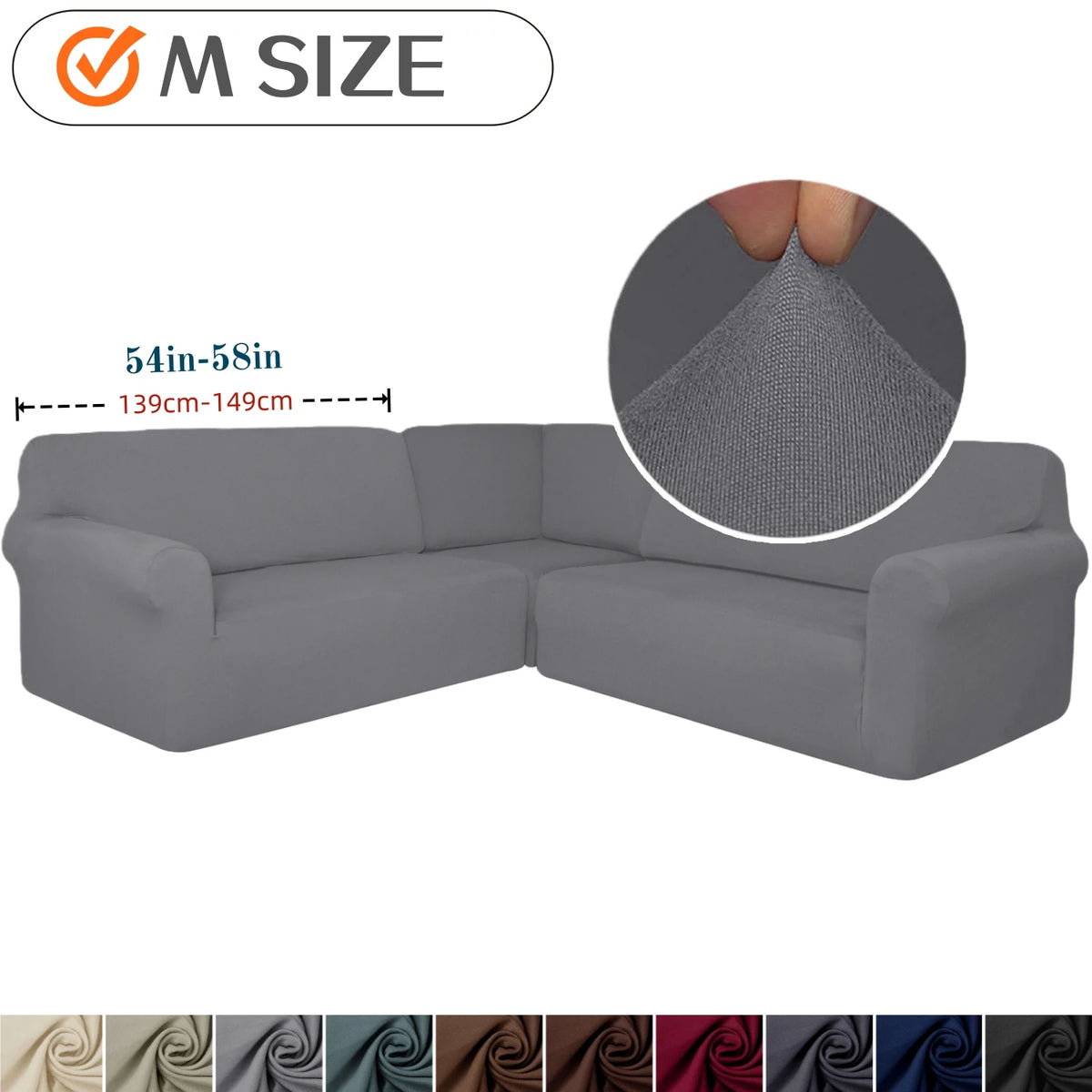 couvre canapé angle bleu marine uni moderne lavable machine 97cm 110cm