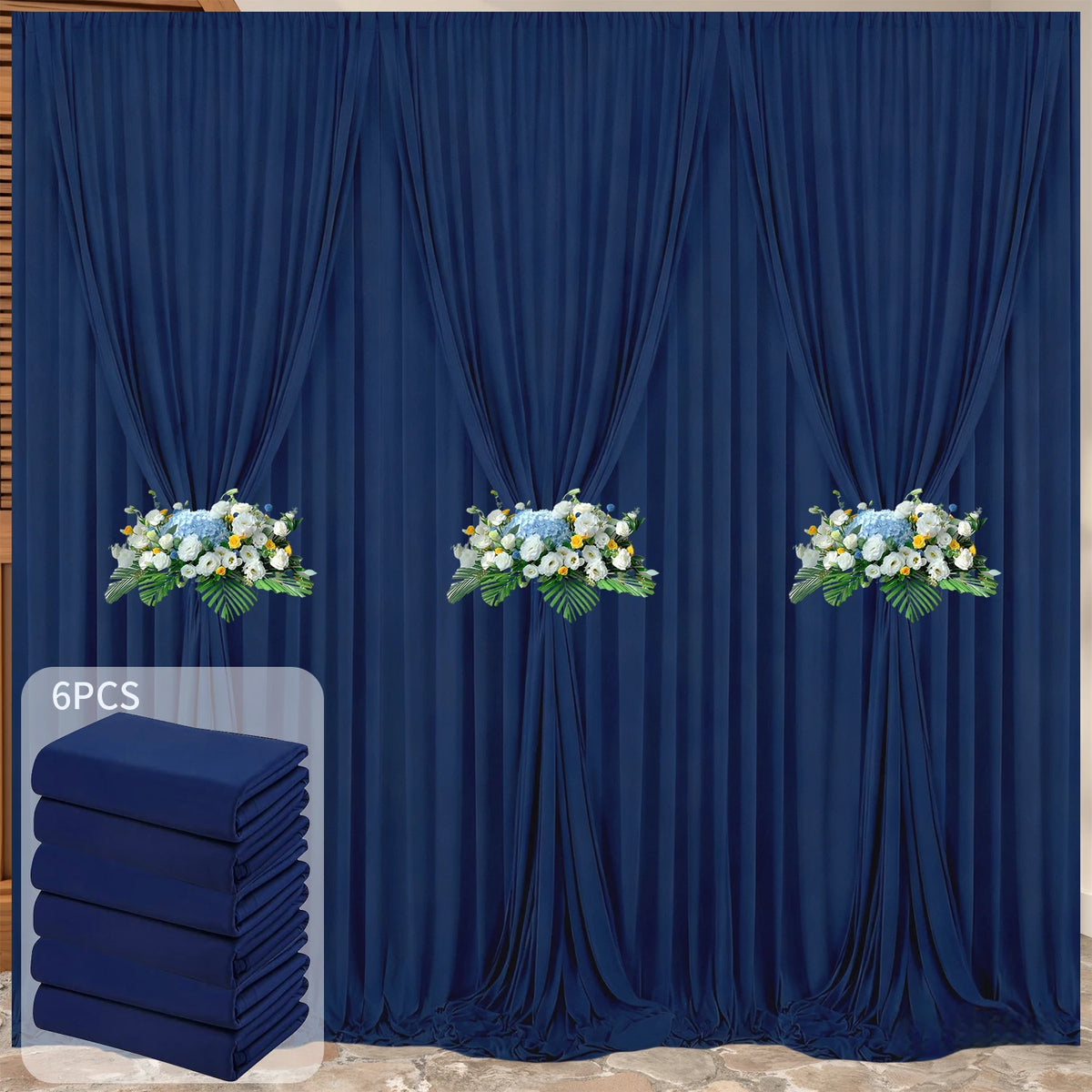 rideau fond scène blanc rose rouge moderne panneaux poignées 5ft 10ft opaques