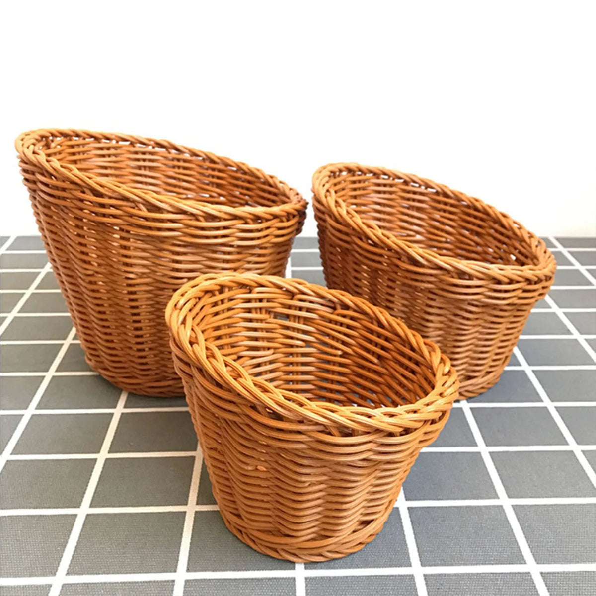 paniers tissés osier marron clair utilisation multiple respectueux environnement traditionnels