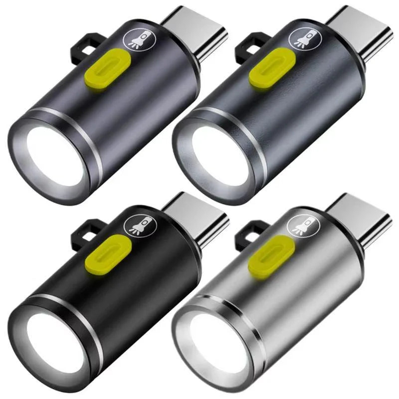 lampe torche rechargeable moderne compact noir gris vert clair adaptateur usb