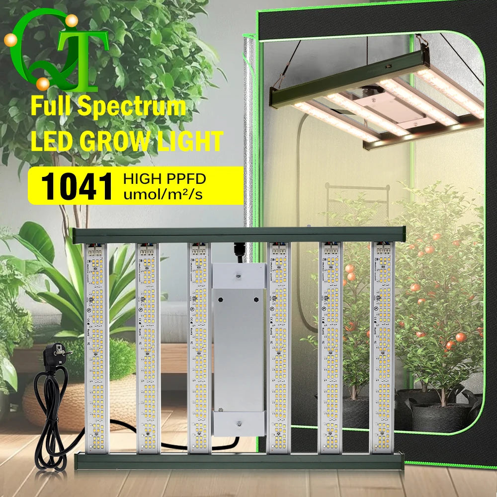 lampe culture plantes led 120w 200w 320w spectre complet interrupteur alu moderne vert blanc