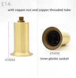 embouts lampe dorés lisses modernes céramique laiton 100% e12 e14 e26 e27