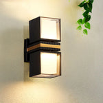 applique murale moderne led noir doré texture mat étanche extérieur