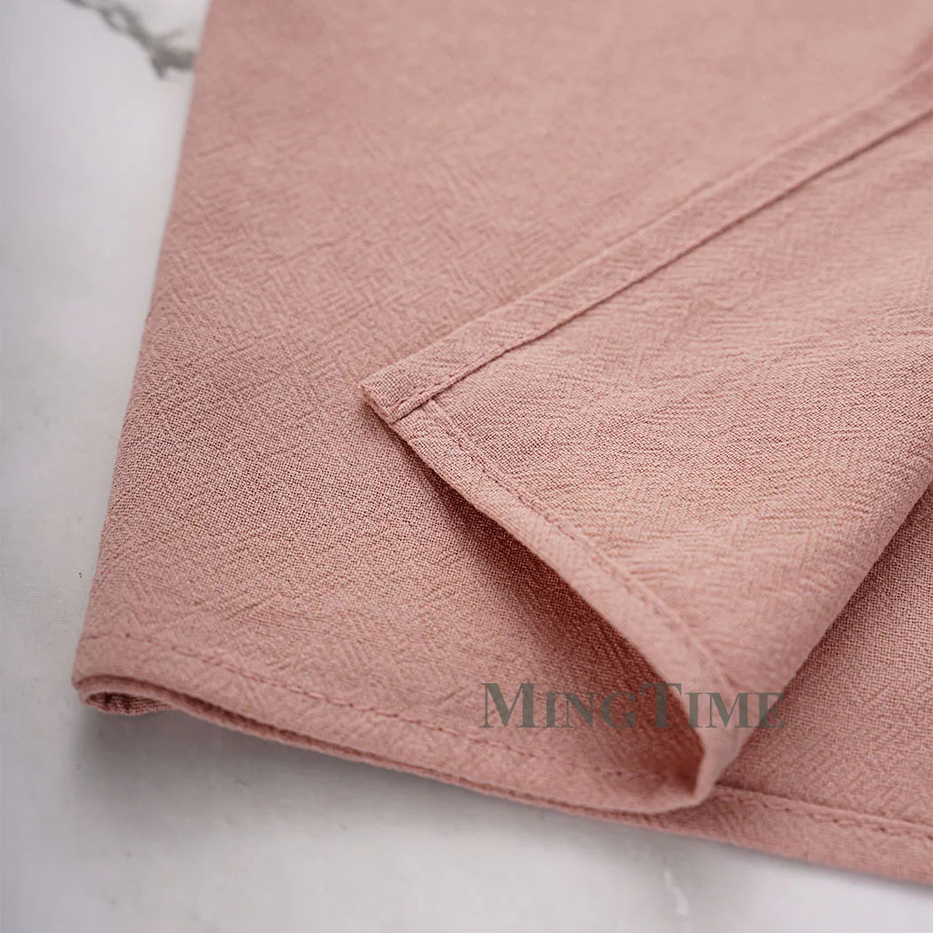 serviettes coton rose pâle classique 40x40cm réutilisables table maison party