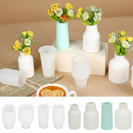 vases silicone rayés blanc bleu moderne ensemble quatre déco bricolage