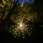 guirlande lumineuse 150 led blanc doré moderne feu d'artifice opacité festive bluetooth contrôle distant
