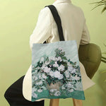 sac main décontracté moderne motif floral urbain van gogh femme toile lin