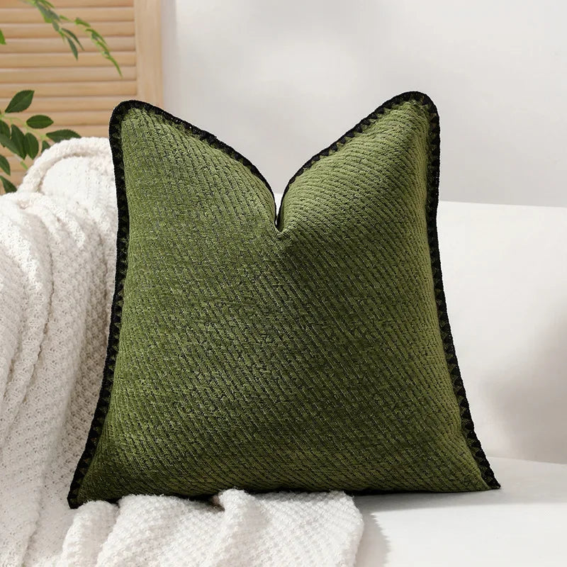 housse coussin carrée jacquard motif abstrait moderne 100 polyester 45x45cm 50x50cm decoration maison adhésif