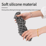 tapis drainage silicone coquillage moderne gris fond évier résistant rayures epais